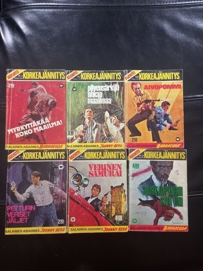 Agentti korkeajännitys 6 kpl 1974-1975