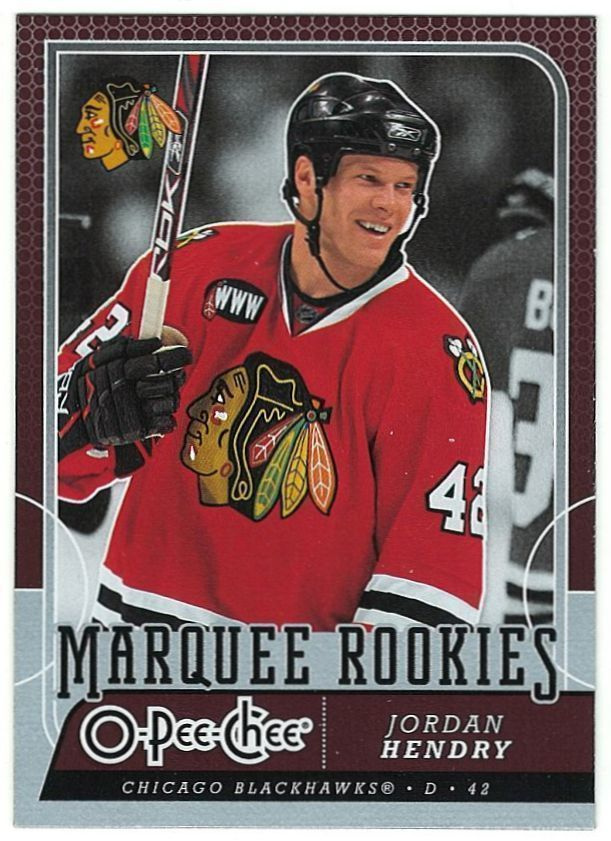 08-09 O-Pee-Chee #548 Jordan Hendry RC