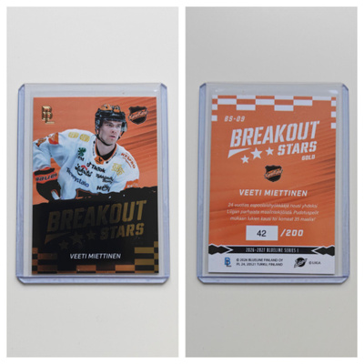 Veeti Miettinen Gold Breakout Stars Blueline