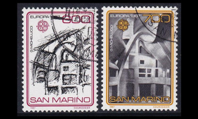 San Marino 1354-5 o Europa moderni arkkitehtuuri (1987)
