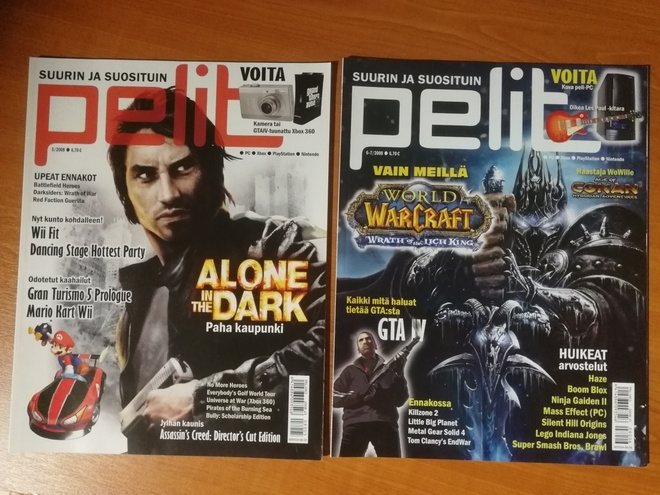 Pelit -lehti Nrot 5, 6-7, 11 ja 12 / 2008