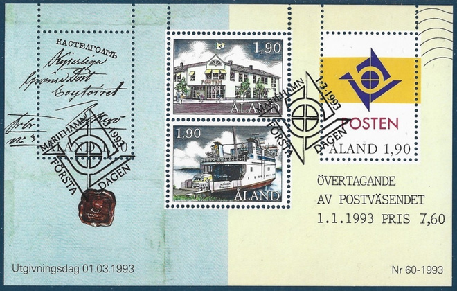 Åland 1991 ÅBL 2 Pienoisarkki  EP Lape 066-069