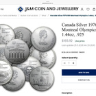 1.44oz sterling hopea raha 1976 Olympiad - pikkukuva 4