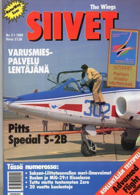 Siivet n:o 3 1989 20 vuotta kuulentoja. Suomen ilmailumuseo.