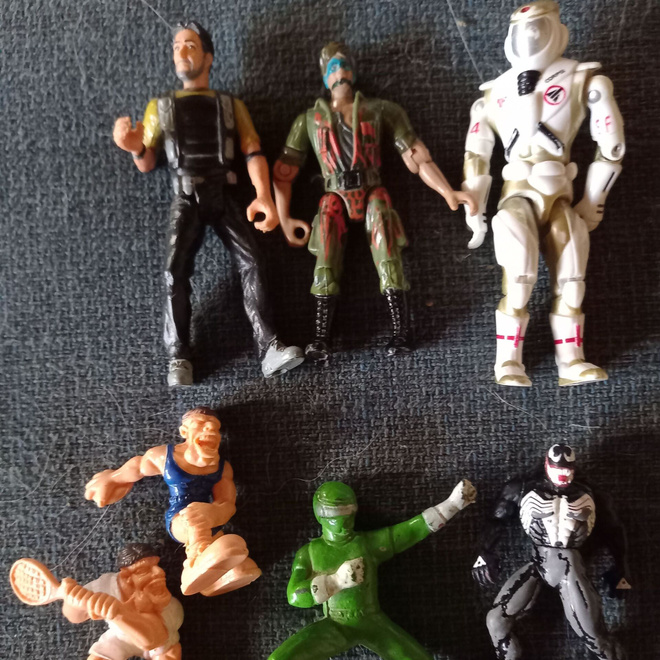 Vintage figuurit 1990-l, Lanard The Corps Star Force ym.