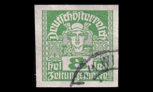 Itävalta 297x o Sanomalehtimerkki 8 H (1920)