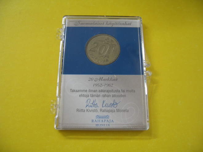 20 markkaa 1956 - suomalaiset käyttörahat