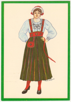 Orimattilan kansallispuku postikortti