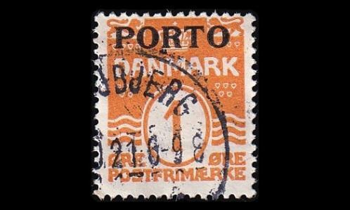 Tanska PORTO_1 o 1 öre aaltoviiva (1921)