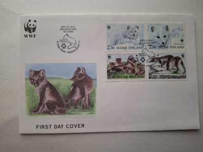 ENSIPÄIVÄKUORI ( FDC ) WWF NAALEJA