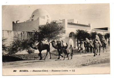 Vanha kortti, Algeria, Biskra, vuodelta 1937