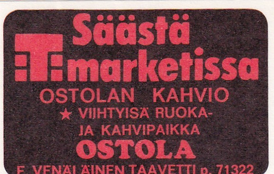 Taavetti, Ostola, T Market. E. Venäläinen  4/11
