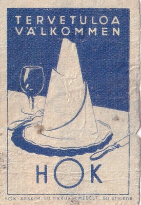 HOK, Tervetuloa  Välkommen.  Sok   . s49