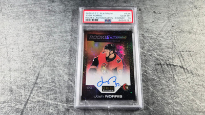 Josh Norris 2020-21 OPC Platinum Cosmic Auto PSA 10