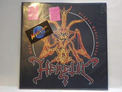 HERETIC - GODS OVER HUMANS, SLAVES UNDER SATAN M-/M- LP