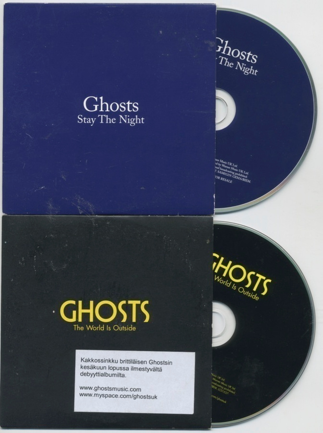 2 GHOSTS PROMO CD-singleä – UK 2007 + pahvikannet, siistit