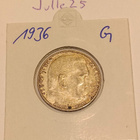 2 Reichsmark 1936 G natsisaksa hopeaa - pikkukuva 2