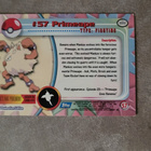 Primeape #57 Pokemon 1999 Topps TV blue logo card - pikkukuva 2