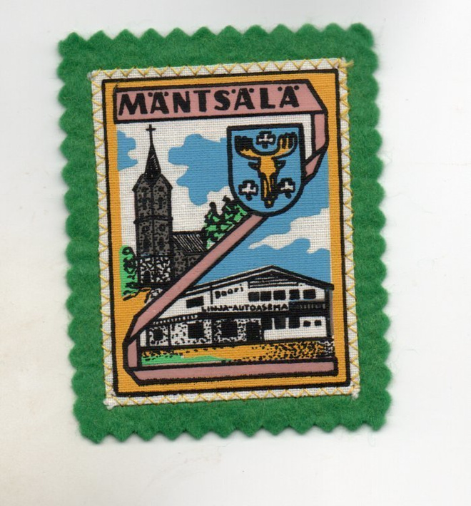 Mäntsälä; Matkailu /hihamerkki  (kangasta)
