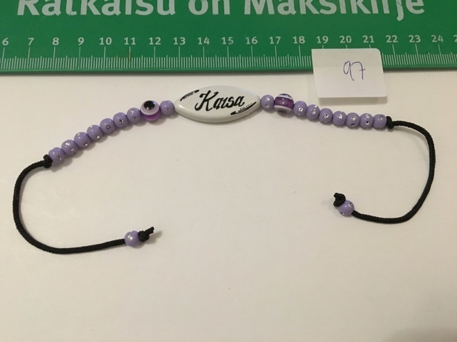 Rannekoru paketti nro 97 : violetti Kaisa nimikoru