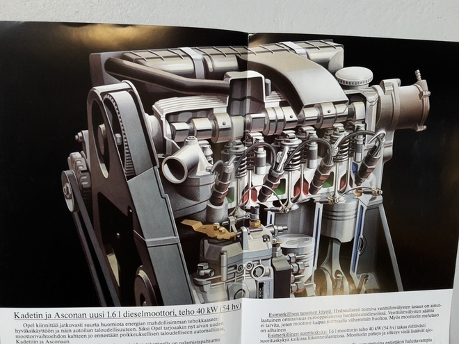 Opel 1,6 Diesel -esite 80-luvun alusta