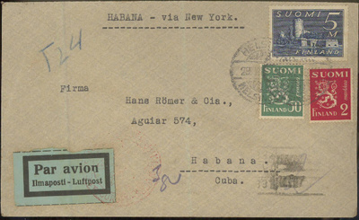 M30 1938 lentokirje Kuubaan