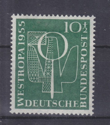 Länsi-Saksa 1955 Mi 217 liimakkeellisena Mi **6€