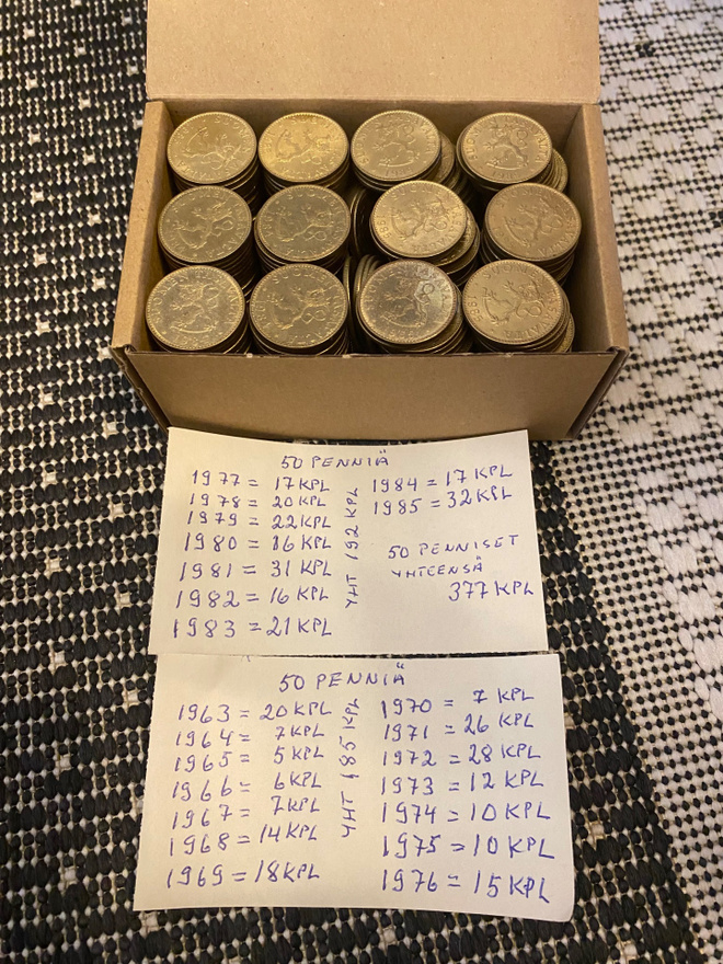 50 penniä 1963-1985