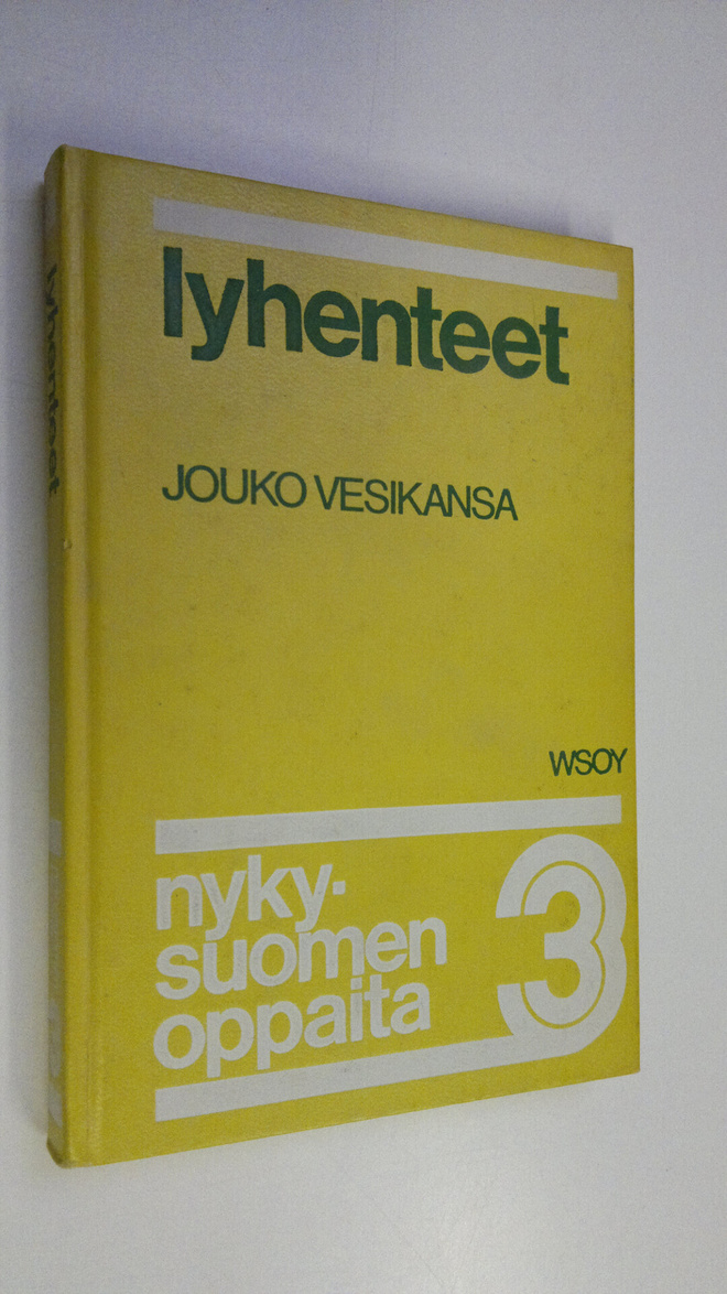 Jouko Vesikansa : Nykysuomen oppaita 3, Lyhenteet