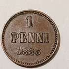 *Suomi * 1 penni *1883 *Allexander III* Copper/Kupari *1+ - pikkukuva 1