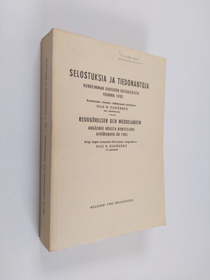 Nils H Sundberg : Selostuksia ja tiedonantoja Korkeimman ...