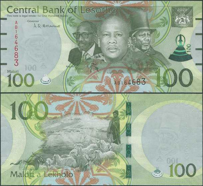 Lesotho 100 Maloti 2021 UNC P-29