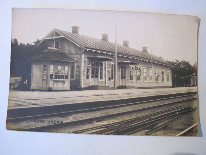 VANHA Postikortti Lohja Rautatie Asema 1920-luku