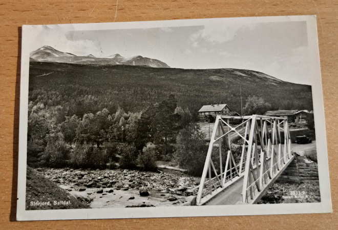 Norja, Saltdalseva, silta yli joen, kulkenut 1949