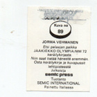 Jääkiekko Olympia -MM 1972 n:o 89 JORMA VEHMANEN - pikkukuva 2