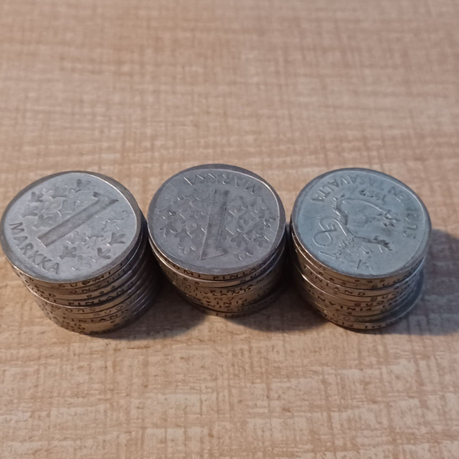 1 mk 1964-1968. 30kpl. Hopea 350. VK
