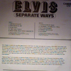 ELVIS PRESLEY :: SEPARATE WAYS :: VINYYLI LP 1973 - pikkukuva 2