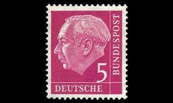 Saksa 179_W ** Käyttösarja Heuss 5 Pf (1954)