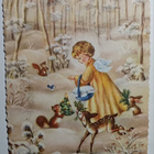 Pikkuenkeli ruokkii metsän eläimiä, p. 1958, SPR + Tubi-jm - pikkukuva 1