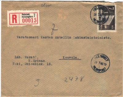 R-KUORI HELSNKI POSTITALO