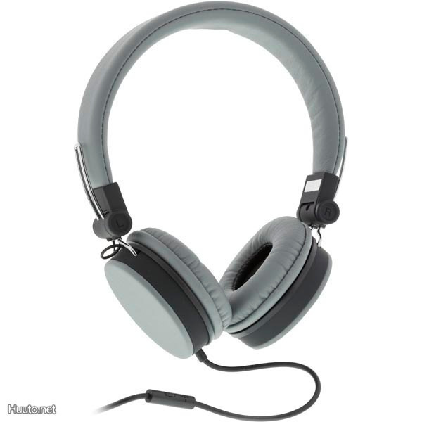 STREETZ HL224 iPhone Headset, 3.5mm, taitettava, harmaa UUSI
