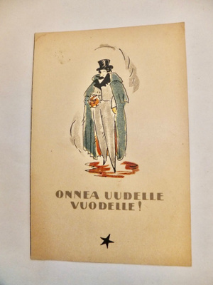 VANHA Postikortti Wäinö Tiger HIENO n. 1920