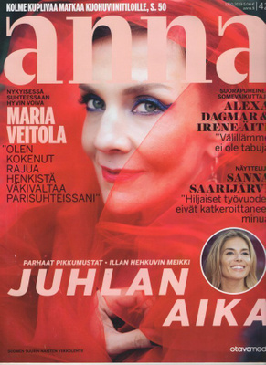 Anna n:o 42 2019 Maria Veitola. Teemu. Tiina. Alexa. Sanna.