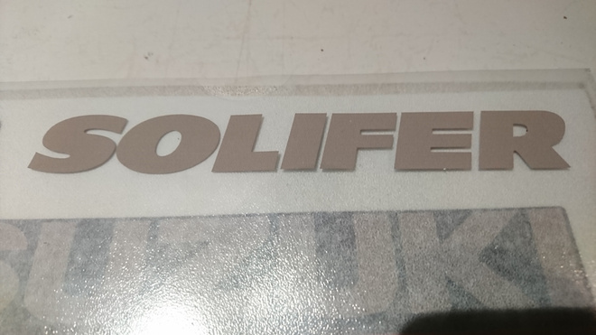 SOLIFER savuhopea 1989 sivukopan tarra