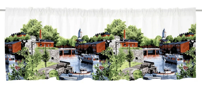 Vallila kappaverho 60x250cm, Suomenlinna, väri green, uusi