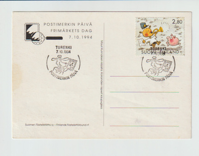 ERIKOISLEIMA ,7.10.1994, POSTIMERKIN PÄIVÄ; Turenki