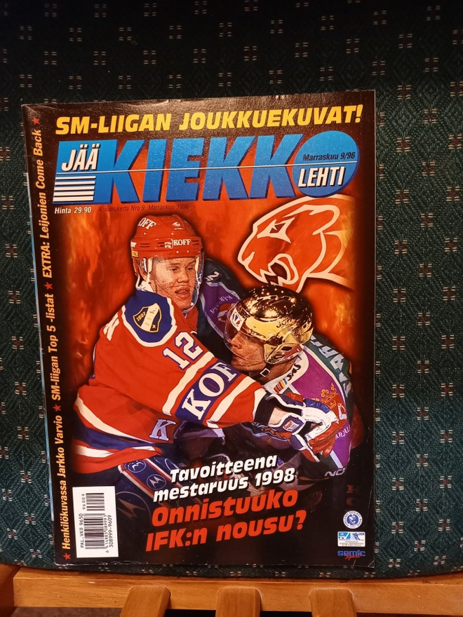 9/96 jääkiekkolehti (kannessa Jokinen )