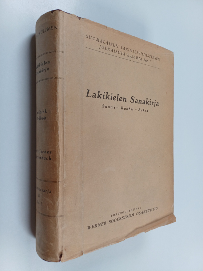 Y.J. Hakulinen : Suomalais-ruotsalais-saksalainen lakikie...