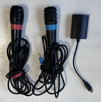 Singstar 2kpl migrofonia sin ja pun ja liitinososa!!