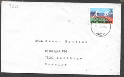 Postilähetys - Yleisurh. EM (LAPE 694) Lappi T.L. 31.7.1971
